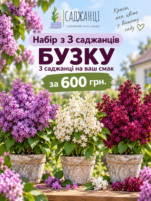 Набір з 3 саджанців бузку